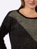 WITT WEIDEN Rundhals-Pullover in schwarz-metallicfarben