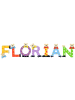 Playshoes Deko-Buchstaben "FLORIAN" in bunt