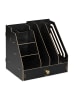 relaxdays Schreibtisch-Organizer in Schwarz