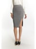 faina Damen Strickrock Mit Strass-Steinen in Grau Melange