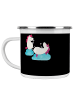 Mr. & Mrs. Panda Becher Junggesellinnenabschied Feiern mit Spruch in Schwarz