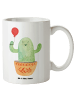 Mr. & Mrs. Panda Kaffeetasse Kaktus Luftballon ohne Spruch in Weiß