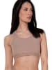 Yenita® Bustier 3er Set Sports-Collection mit breiten Trägern in beige