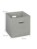 relaxdays 2x Aufbewahrungsbox in Grau - 30 cm