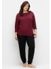 sheego Langarmshirt in weinrot