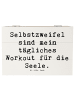 Mr. & Mrs. Panda Aufbewahrungsbox Spruch Selbstzweifel Workout m... in Weiß
