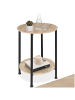 tectake Beistelltisch Ballina 45 x 64 cm, Industrial Holz hell, Eiche Sonoma