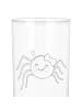 Mr. & Mrs. Panda Wasserglas Spinne Agathe Freude mit Spruch in Transparent