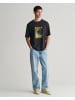 Gant Washed Graphic T-Shirt in Schwarz