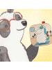 Mr. & Mrs. Panda Bierdeckel Einhorn Fitness Design ohne Spruch in Weiß