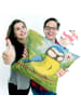 Mr. & Mrs. Panda 40x40 Kissen Vogel Blaumeise Design ohne Spruch in Weiß