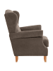 58 aufm Kessel OHRENSESSEL Katria Bezug Veloursstoff Buche natur / sahara