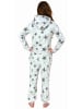 NORMANN Jumpsuit Overall Schlafanzug Pyjama langarm Sterne in grau