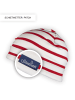 SCHIETWETTER Mütze  dehnbar, modisch, flauschig in weiß-rot