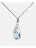 Diamant L'éternel Halskette aus 375 Weißgold mit 0.53 Karat Diamant mit Topas