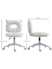 HOMCOM Bürostuhl in Weiß 50L x 56B x 90H cm