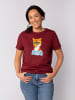 wat? Apparel T-Shirt Fuchs in Weinrot