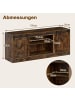 COSTWAY TV Schrank mit 2 Schiebetüren 150 x 39 x 60 cm in Braun