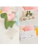Crochetts Mini Dinosaurier in Off-White/Rosa/Grau – (B)47 x (H)41 x (T)13 cm