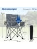 COSTWAY Campingstuhl Faltbar XXL 227KG Belastbar in Grau