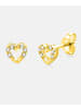 Diamant L'éternel Ohrringe aus 375 Gelbgold mit Diamant Herz-Design