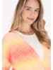 myMo Damen Cardigan in Orange Mehrfarbig