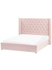 Beliani Doppelbett LUBBON in Silber - (W) 190 x (H) 144 x (L) 217 cm