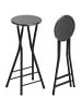 HOMCOM Barhocker-34L x 30B x 70H cm-Schwarz