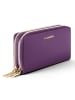 Lazarotti Bologna Leather XL Double Zip-Around Geldbörse RFID Leder 20 cm purple