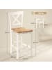 HOMCOM Barhocker-46,5L x 41,5B x 96H cm-Eiche+Weiß
