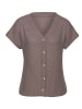 LASCANA Kurzarmshirt in taupe