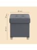 SONGMICS Sitzhocker Melisa in Grau - (B)38 x (H)40 x (T)38 cm