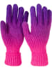 styleBREAKER Strickhandschuhe mit Farbverlauf in Violett-Pink