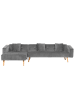 Beliani Ecksofa VADSO in Grau/Braun - (W) 303 x (H) 72 x (L) 98 cm