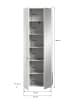 xonox.home Garderobenschrank  (B/H/T: 68x193x37 cm) in weiß und weiß Hochglanz