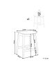 Beliani 2-tlg Barhocker DIXON in Grau/Braun