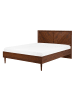 Beliani Doppelbett mit LED MIALET in Braun - (W) 147 x (H) 106 x (L) 209 cm