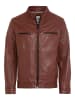 Camel Active Leder Blouson mit Stehkragen in Braun-Rot