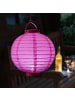 MARELIDA LED Solar Lampion in pink - D: 20cm