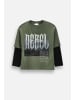 Coccodrillo Baumwoll-langarmshirt in khaki