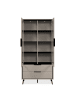 CALICOSY Sideboard ARONA in Cappuccino / Schwarz - (W) 90  x (H) 185  x (L) 38  cm