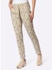 Heine Druckhose in sand-dunkeltaupe-bedruckt