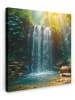 OnlyWow Leinwand Bilder Wasserfall Sonnenstrahlen