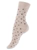 Vincent Creation® 10 Paar Bunte Socken Damen Socken Streifen & Punkte in braun/beige