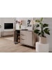 home24 Sideboard Adaro 135 cm in Beige / Schwarz