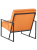 Beliani Sessel DELARY in Orange/Schwarz - (W) 69 x (H) 83 x (L) 83 cm