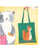 Mr. & Mrs. Panda Jutebeutel Eichhörnchen Blume ohne Spruch in Mint