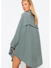 SASSYCLASSY Ultra Oversize Musselin-Blusenhemd lange Variante in Grün