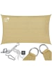 tectake Sonnensegel Sunny umfangreiches Montagematerial, Sand