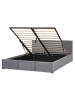Beliani Bettgestell BOUSSE in Grau - (W) 171 x (H) 79 x (L) 219 cm